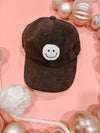 Corduroy Smiley Baseball Cap