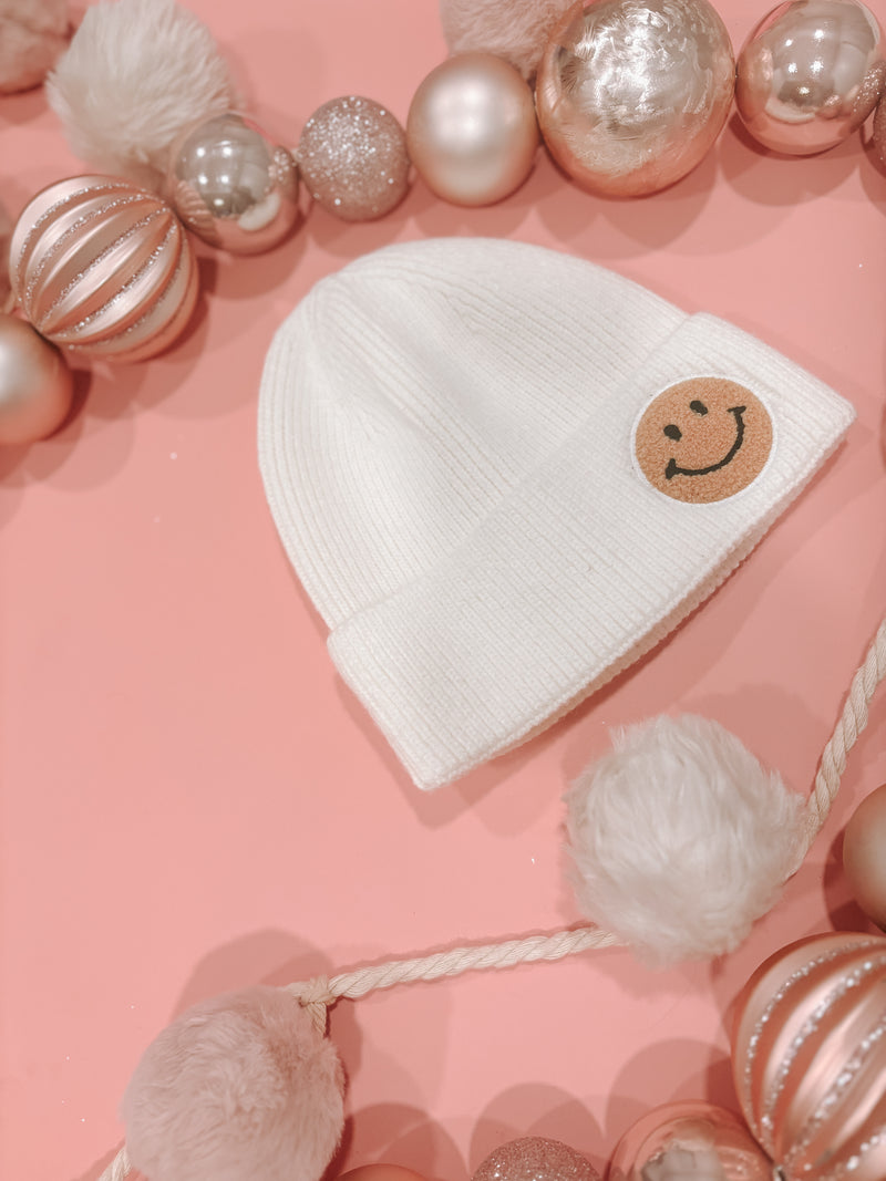Knit Smiley Beanie