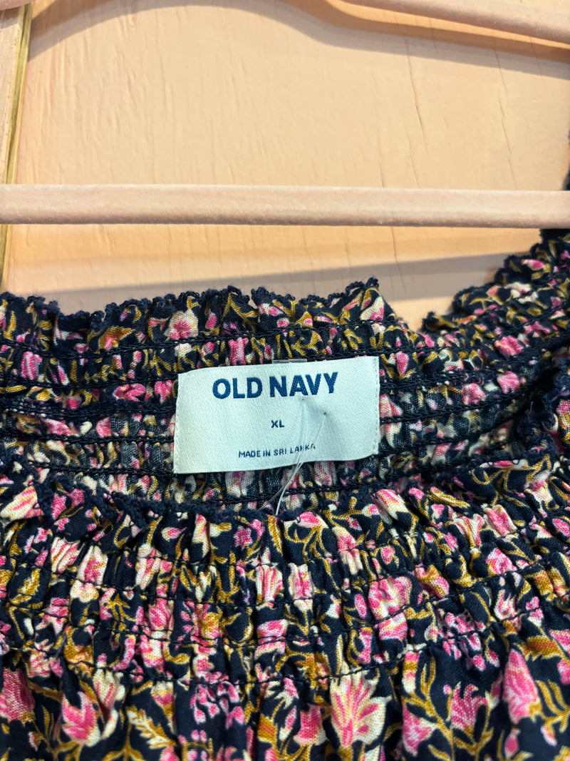 Floral Ruffled Top- XL