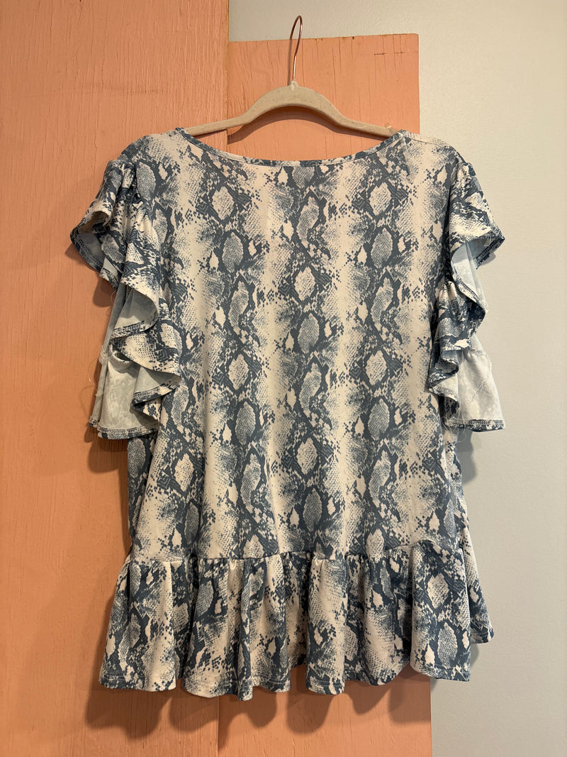 Ruffle Detail Top - L