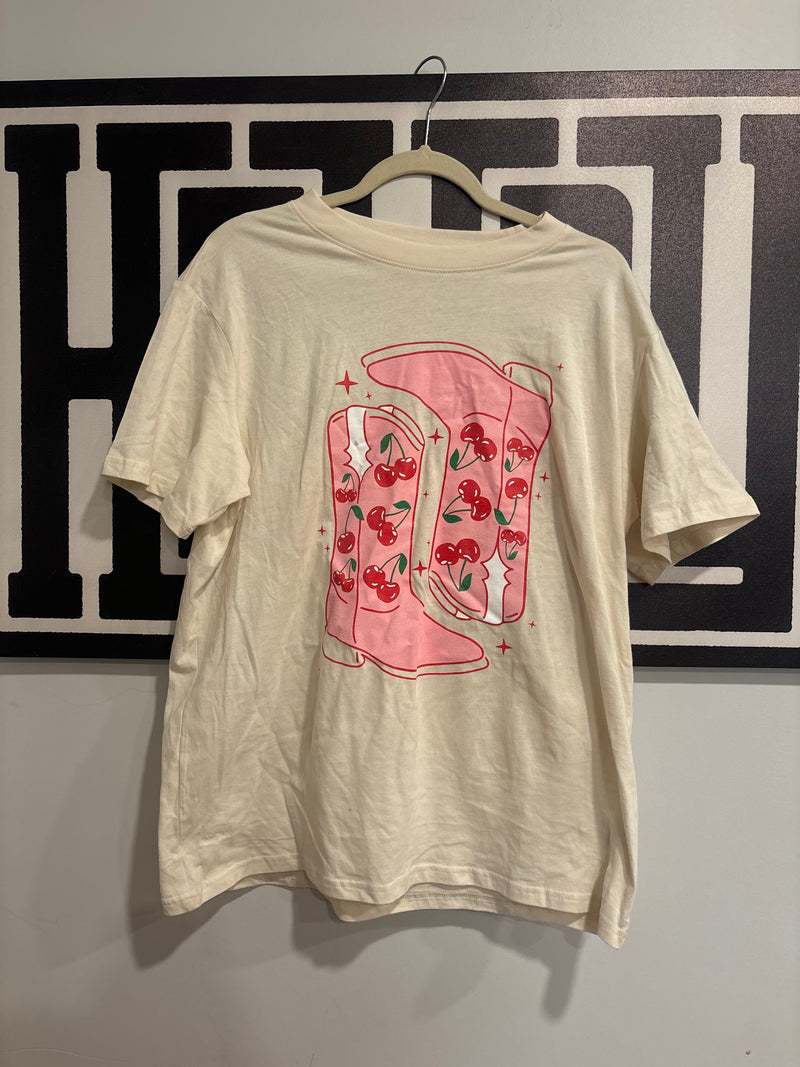 Pink Lily Graphic Tee (L)