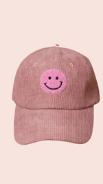 Corduroy Smiley Baseball Cap
