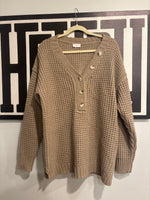 Pink Lily Henley Sweater (M)