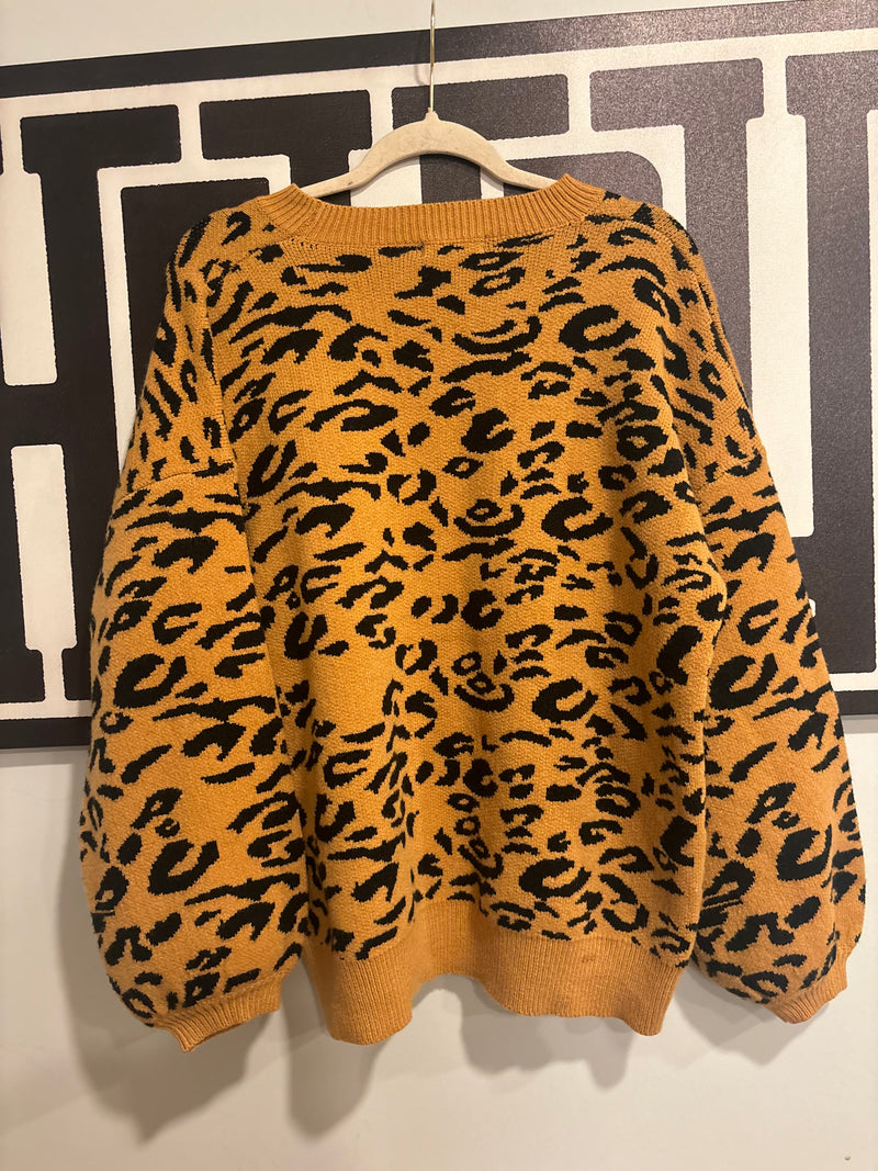 Leopard Print Sweater (L)