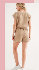 Textured Top & Short Set