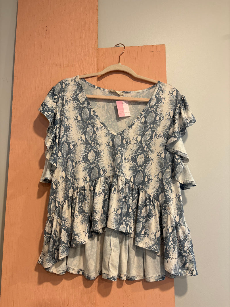 Ruffle Detail Top - L
