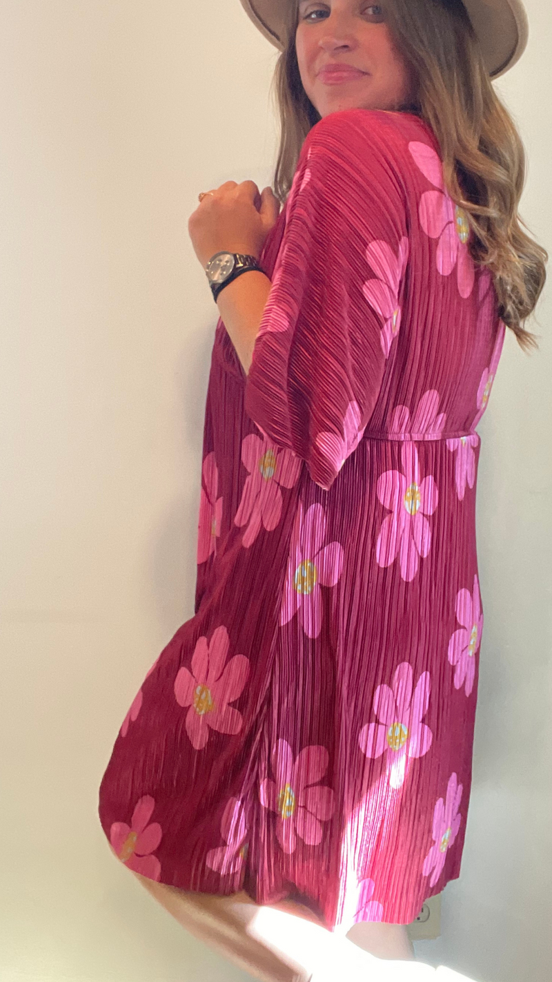 Pleated Daisy Dress