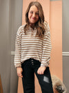 Mocha striped sweater
