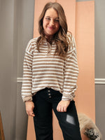 Mocha striped sweater