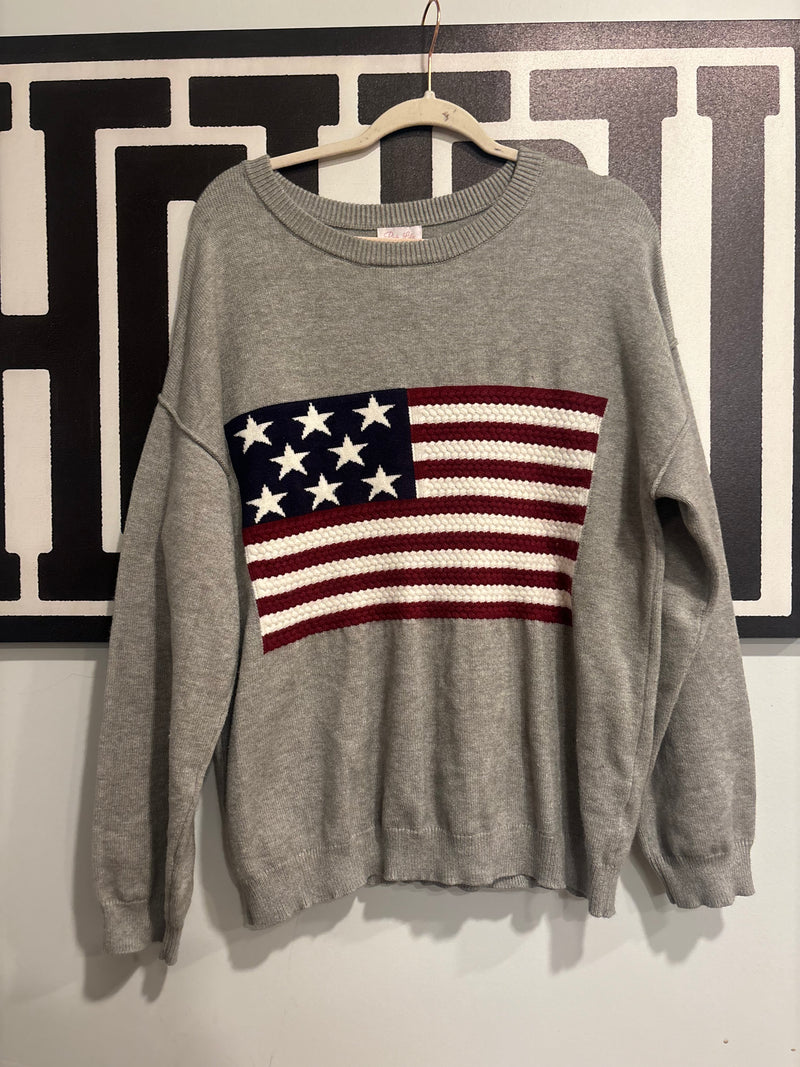 Pink Lily Flag Sweater (M)