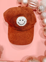 Corduroy Smiley Baseball Cap