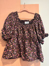 Floral Ruffled Top- XL