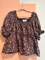 Floral Ruffled Top- XL