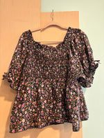 Floral Ruffled Top- XL