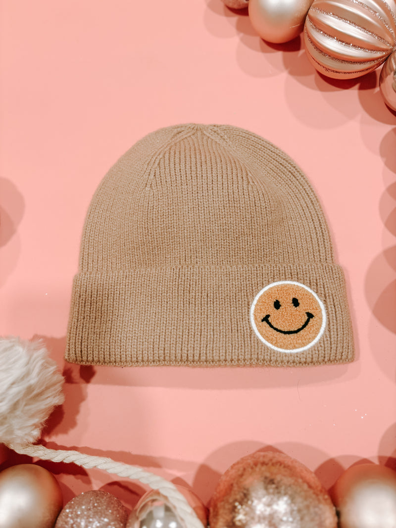 Knit Smiley Beanie