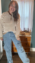 Mocha striped sweater