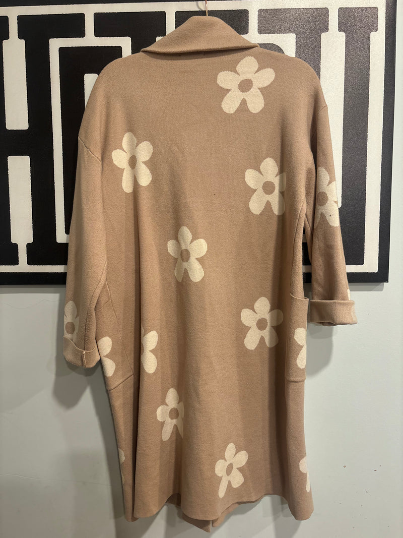 Daisy Print Sweater Blazer (M)