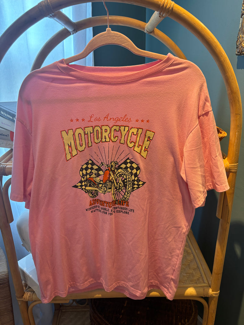 Pink Graphic Tee- Small