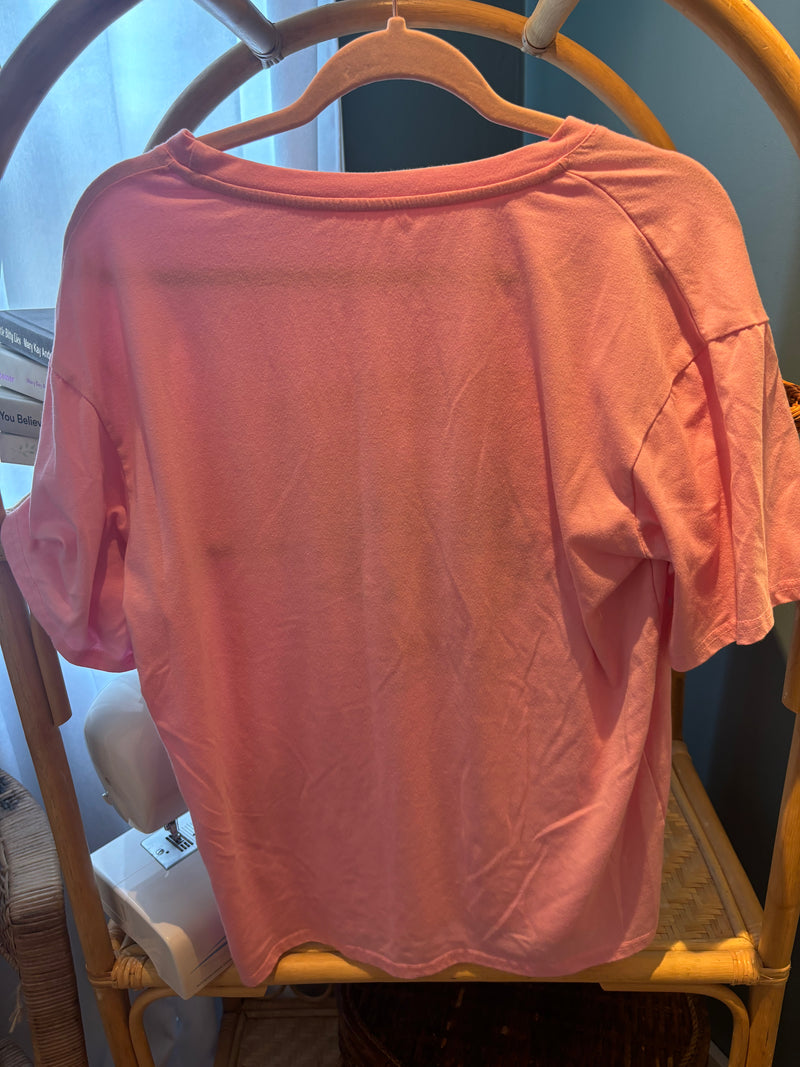 Pink Graphic Tee- Small