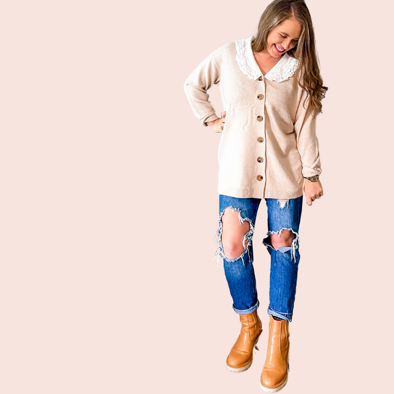 Peter Pan Collar Cardigan