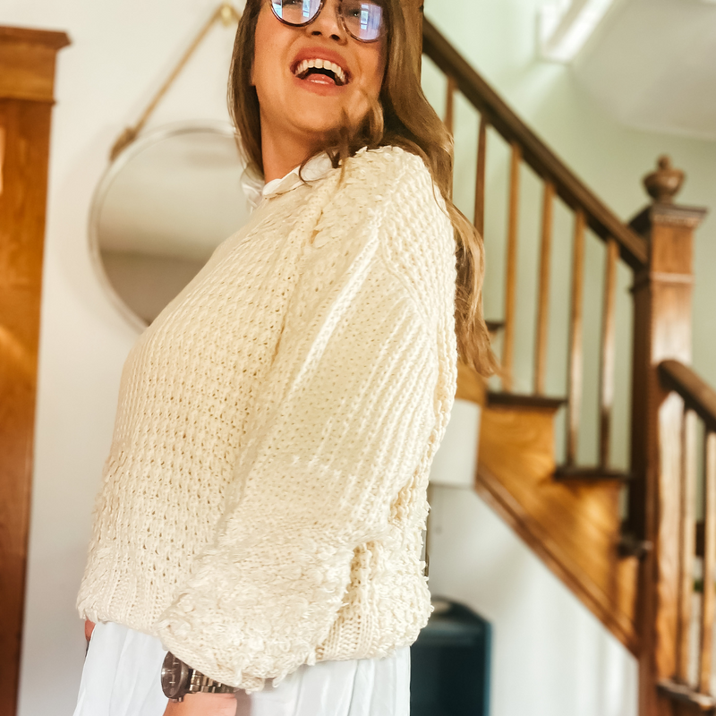 Emmie Texture Block Knit Sweater