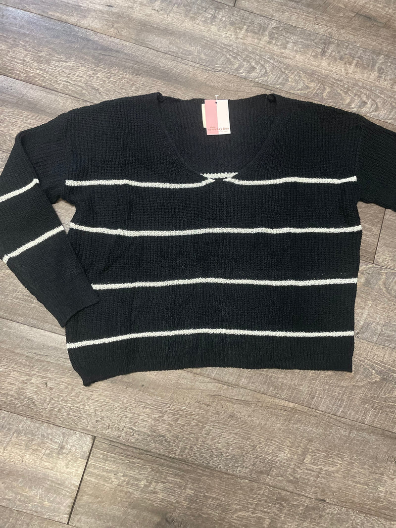 Black Striped Sweater
