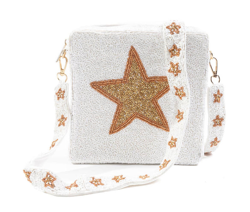 Indie Beaded Star Crossbody Purse